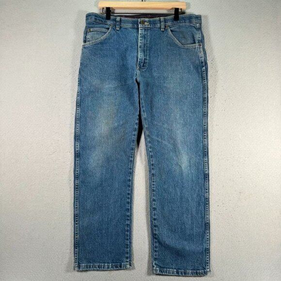 Wrangler Jeans Mens 36x29 Blue Lightwash Comfort Flex Waistband Denim 855WAQD - Picture 1 of 4